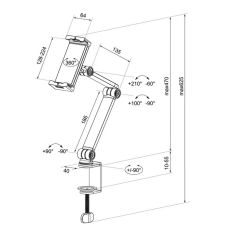 Neomounts by Newstar tablettiteline 4,7"-12,9" black