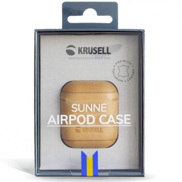 Krusell Sunne Case Apple AirPods beige