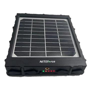 NITEforce aurinkopaneeli riistakameroille power bankilla 8000mAh