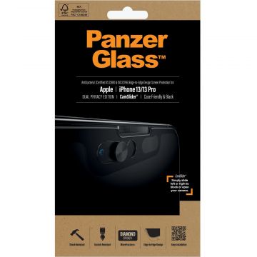 PanzerGlass CamSlider Dual Privacy panssarilasi iPhone 13/13 Pro
