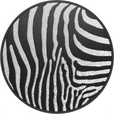 PopSockets PopGrip LUXE Embossed Metal Zebra