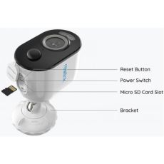 Reolink Argus 3 Pro 5MP akullinen WiFi kamera LED-valolla ulkokäyttöön