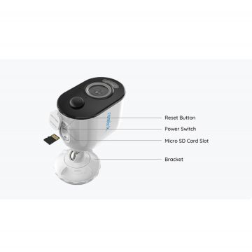 Reolink Argus 3 Pro akkukäyttöinen 4MP WiFi-kamera LED-valolla white