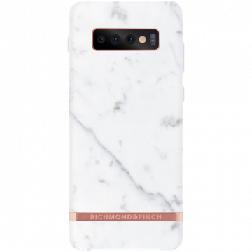 RF suojakuori Galaxy S10+ white marble