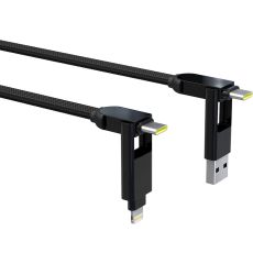 Rolling Square inCharge kaapeli USB-C - Lightning - microUSB 3 m