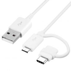 Samsung 2in1 USB-kaapeli microUSB&USB-C bulk EP-DG930DWE 1.5 m