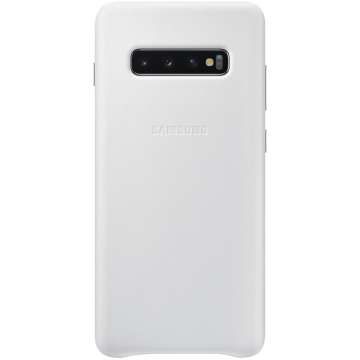 Samsung Galaxy S10+ Leather Cover white