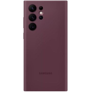 Samsung Galaxy S22 Ultra 5G Silicone Cover suojakuori burgundy