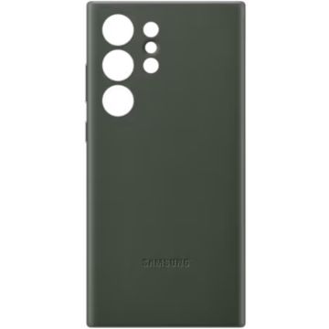Samsung Galaxy S23 Ultra Leather Cover suojakuori green