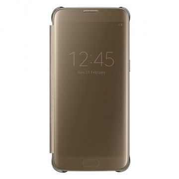 Samsung Galaxy S7 Edge Clear View Cover Gold