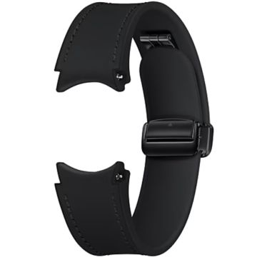Samsung Galaxy Watch 4/5/6 -sarjan Eco-Leather ranneke M/L black