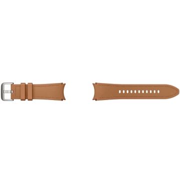 Samsung Galaxy Watch 4/5/6 -sarjan Eco-Leather ranneke S/M camel