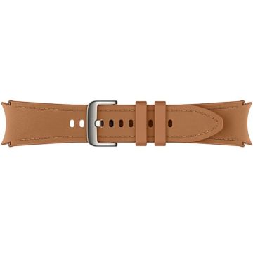Samsung Galaxy Watch 4/5/6 -sarjan Eco-Leather ranneke S/M camel