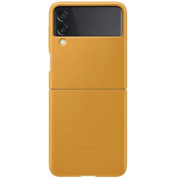 Samsung Galaxy Z Flip3 5G nahkakuori mustard