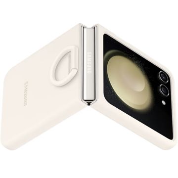 Samsung Z Flip5 Silicone Ring Cover silikonisuoja cream