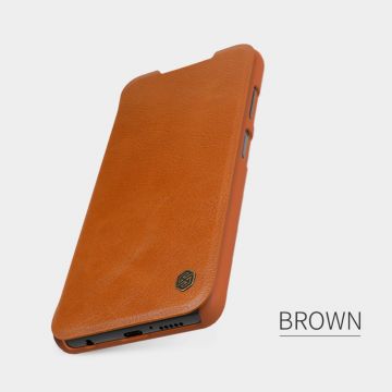 Nillkin Qin flip cover Poco X3 NFC/X3 Pro brown