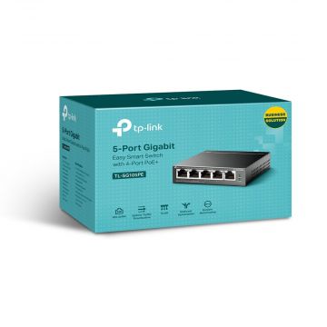 TP-Link TL-SG105PE 5-porttinen Easy Smart PoE+ -kytkin