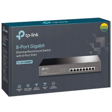 TP-Link TL-SG1008MP 8-porttinen PoE+ kytkin