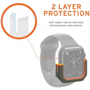 UAG Civilian suoja Apple Watch 44mm olive/orange